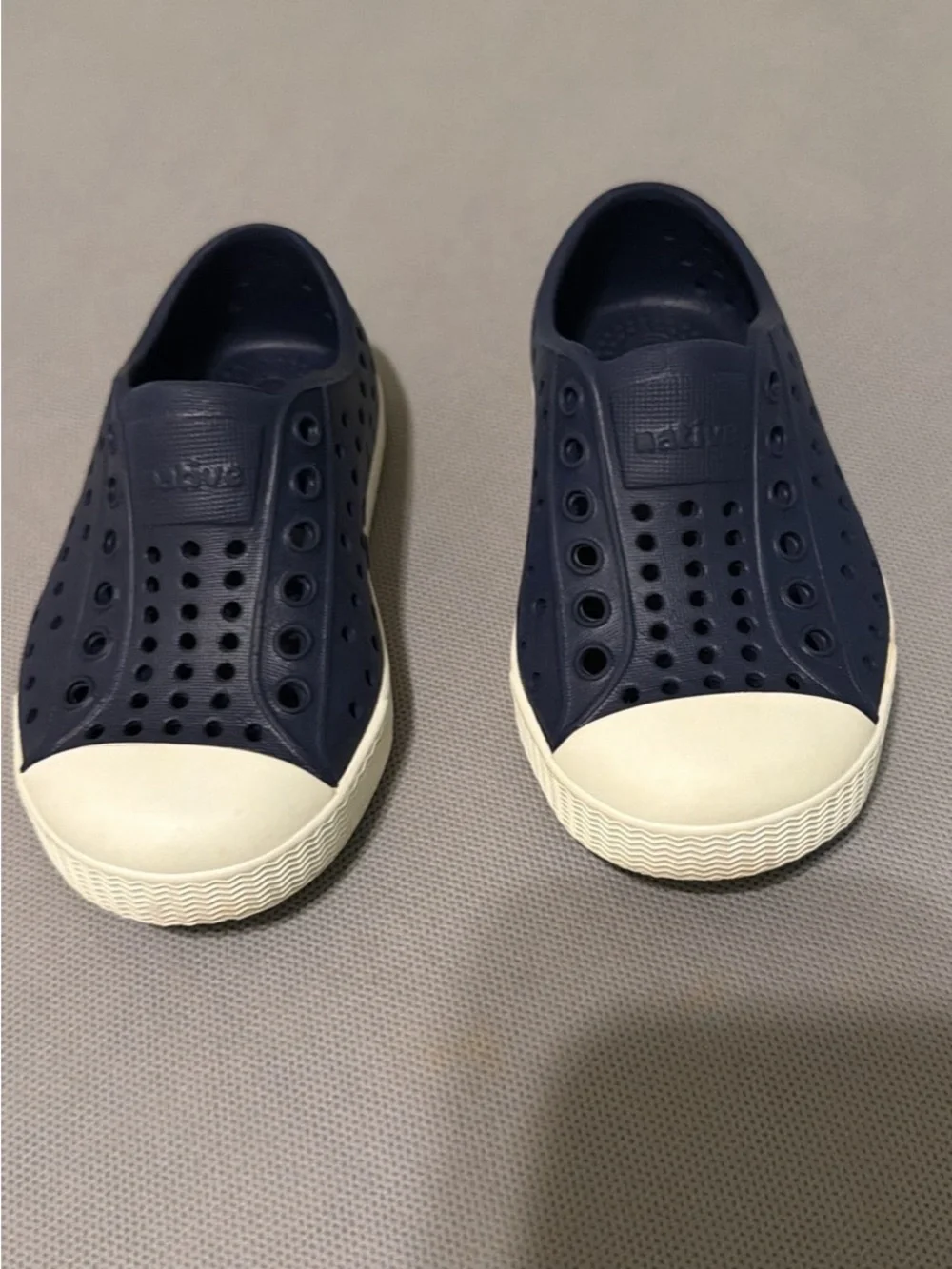 Native Kids Navy and White Slip-On Water Shoes